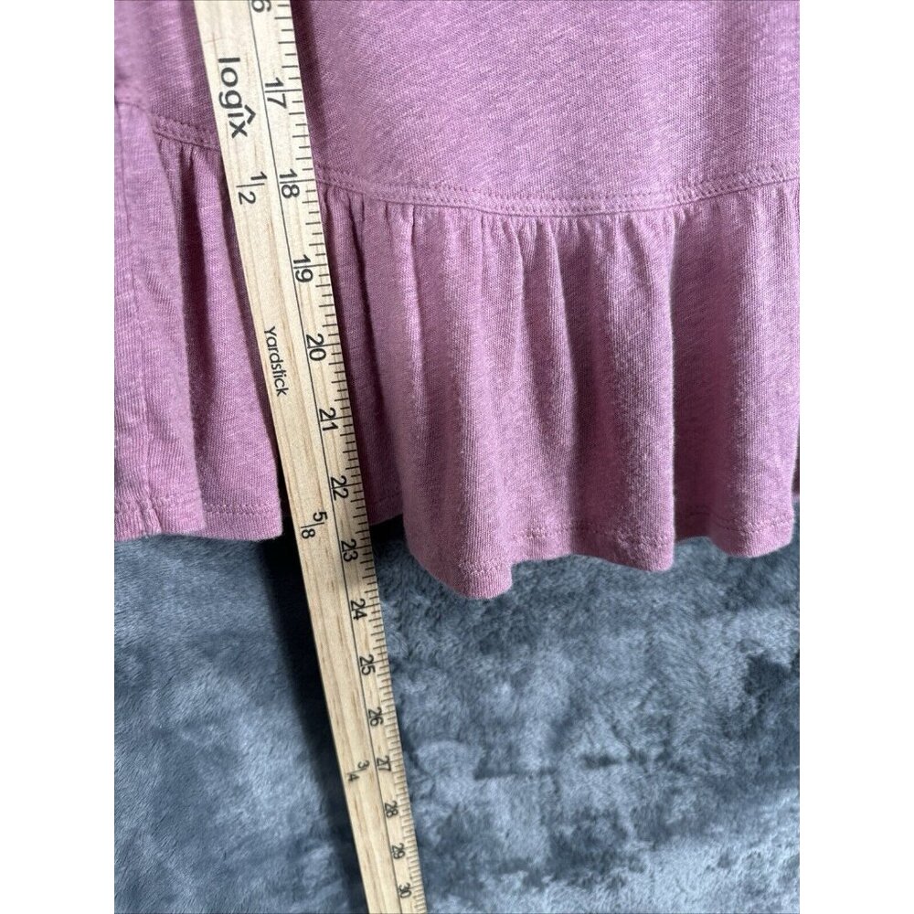 Abercrombie and finch women’s tank top extra small plum ruffled bottom and back - Picture 8 of 11